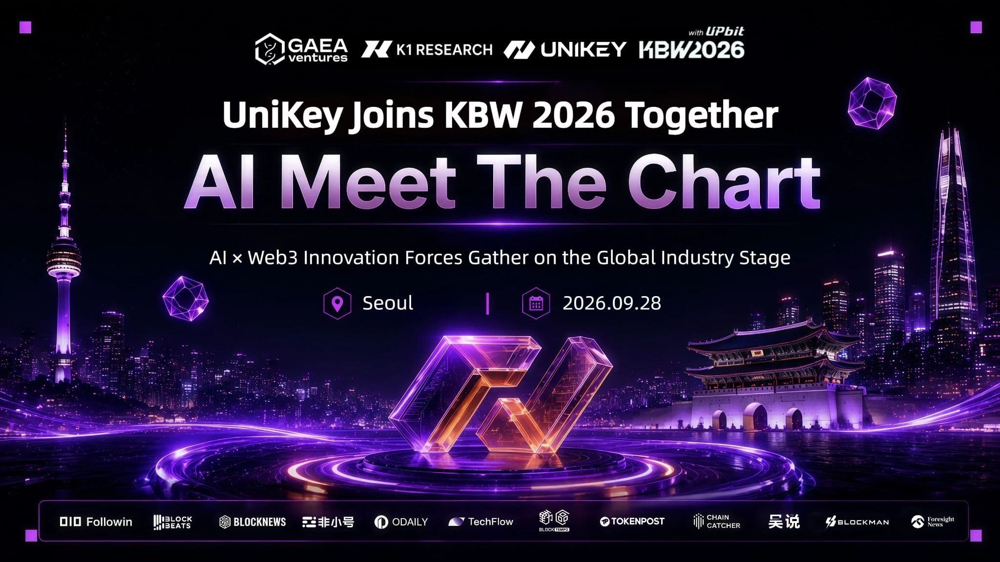 Discussing New AI Opportunities | UniKey Co-Hosts KBW Seoul Side Event “AI Meet the Chart” —— Co-founder Matt Wilson to Attend and Share Insights on the Implementation of AI Infrastructure