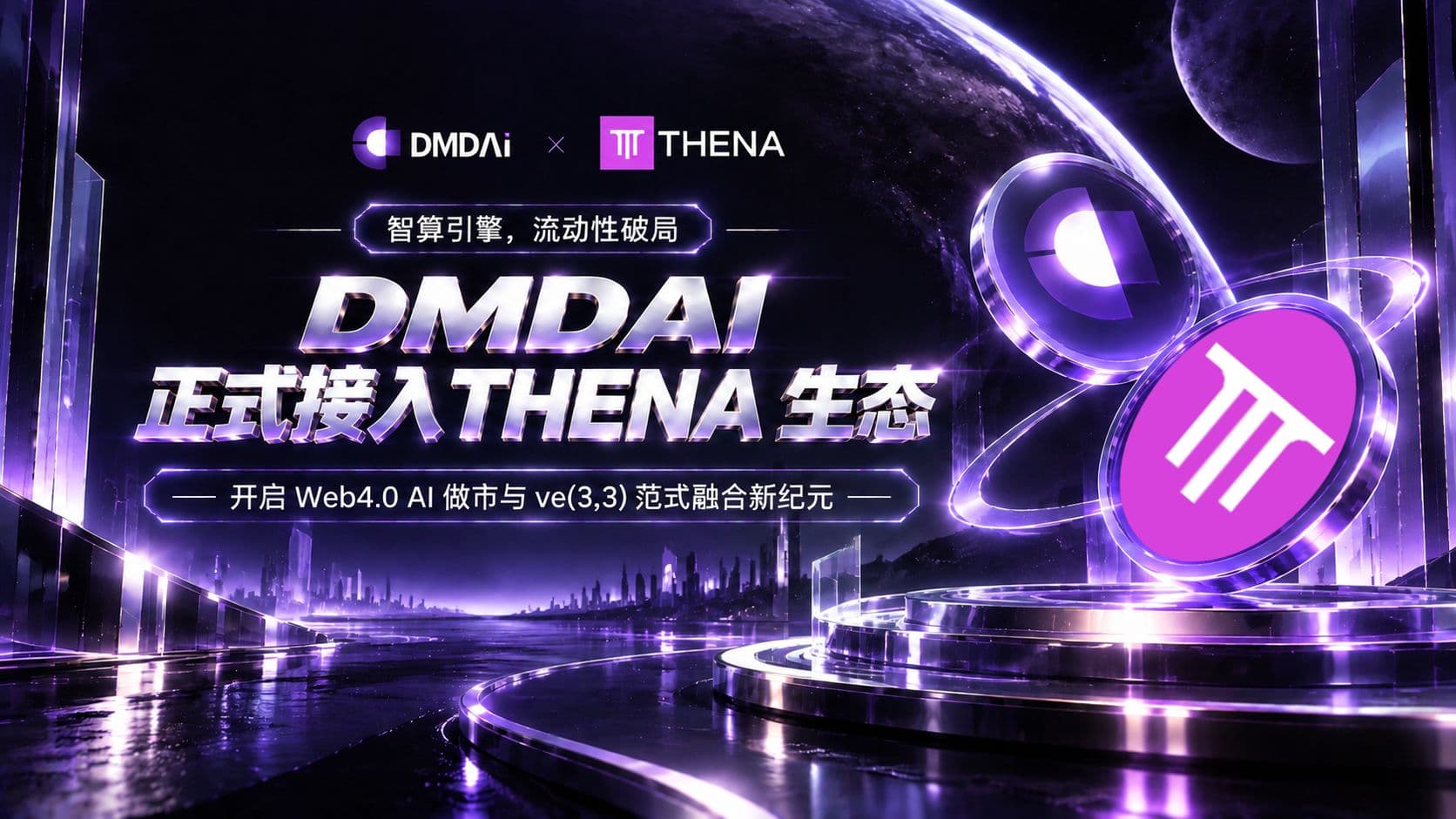 智算引擎,流动性破局:DMDAI 正式接入 THENA 生态,开启 Web4.0 AI 做市与 ve(3,3) 范式融合新纪元