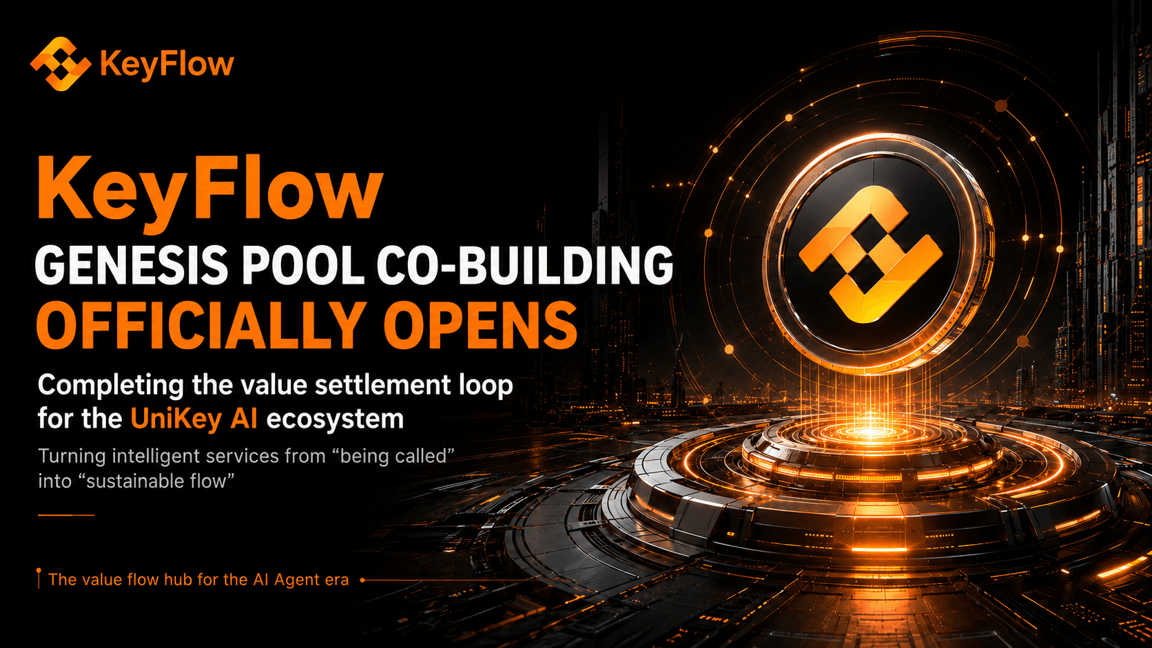 KeyFlow Genesis Pool Co-Building Officially Opens: Bringing Value Flow in the AI Agent Era into a New Stage