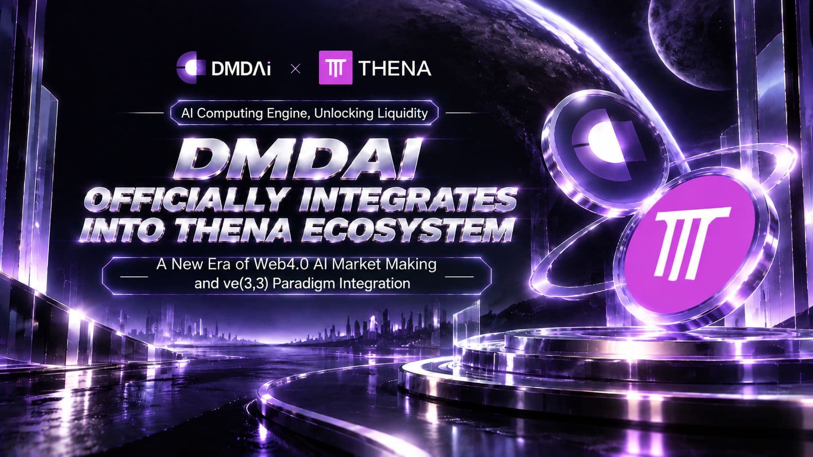 AI Computing Engine, Liquidity Breakthrough: DMDAI Officially Integrates with the THENA Ecosystem, Opening a New Era of Web4.0 AI Market Making and ve(3,3) Paradigm Convergence